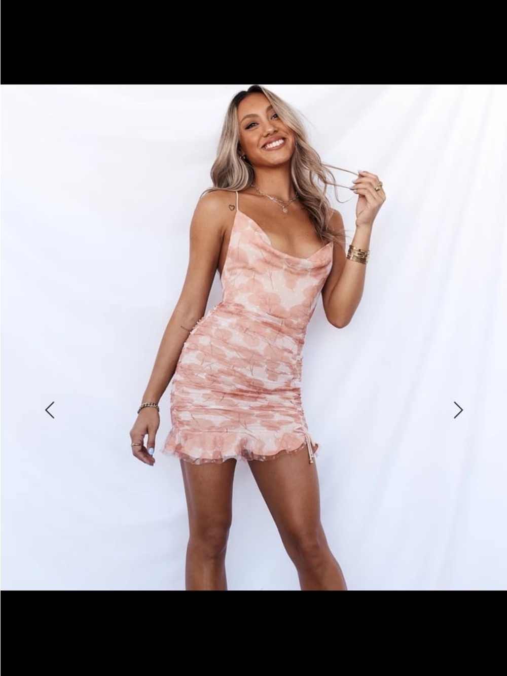 Hello Molly Front Runner Mini Dress in Dusty Pink